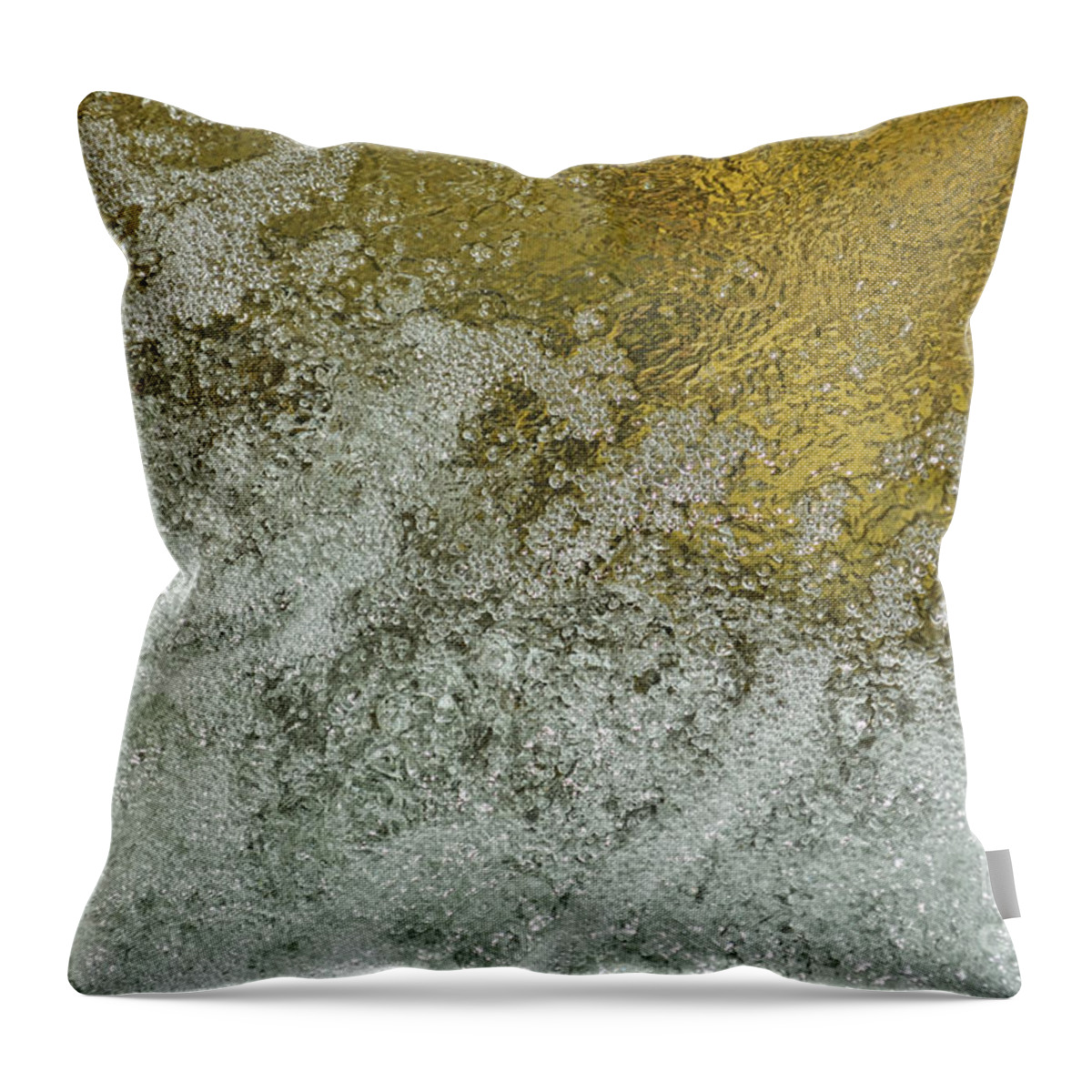  Throw Pillow featuring the photograph Rushing Water and Sunlight by Debbie Portwood