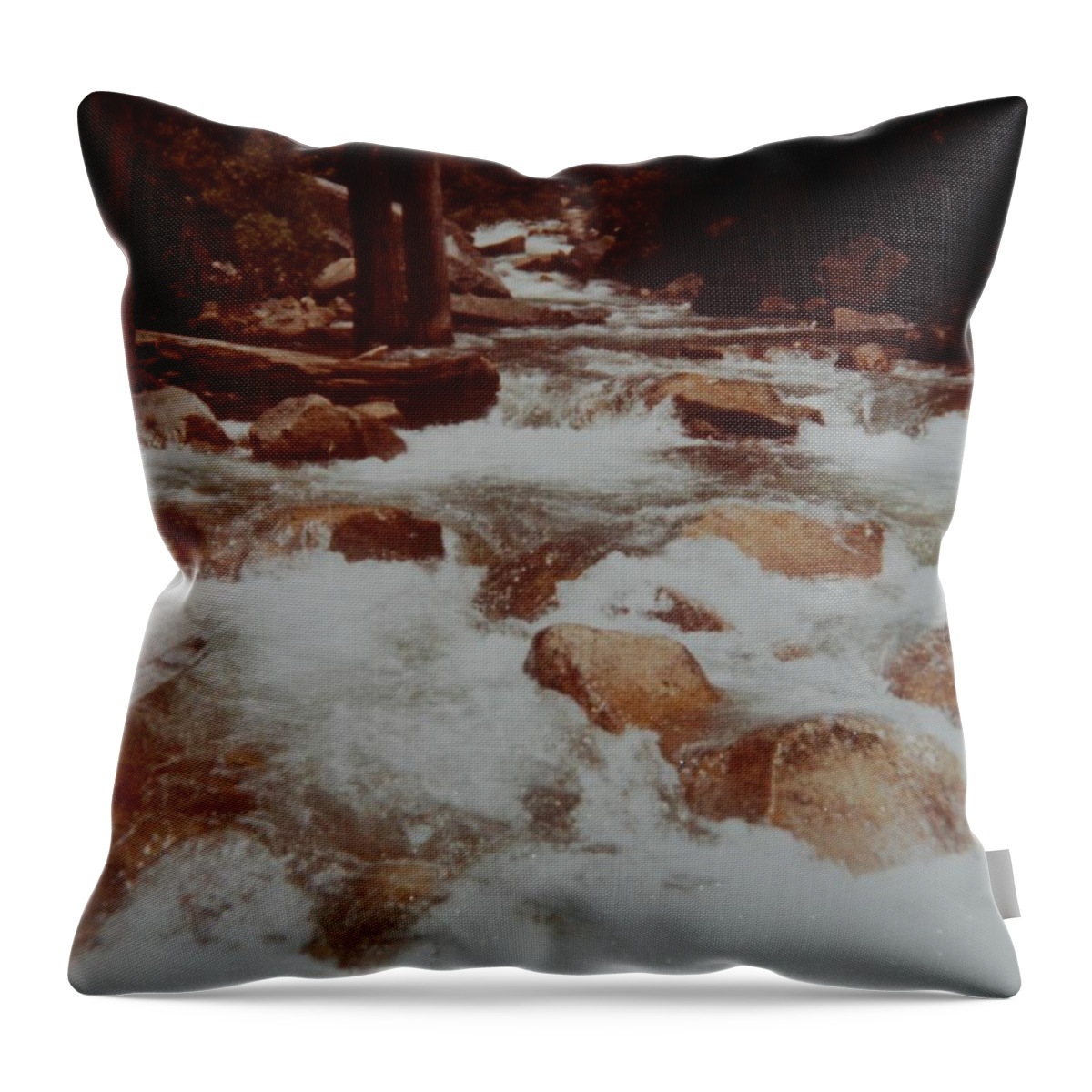 Water Throw Pillow featuring the photograph Rushing Water by Rob Hans