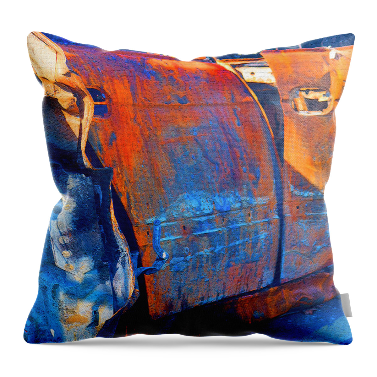 Rust Scapes #2 Throw Pillow featuring the photograph Rust Scapes #2 by Jessica Levant