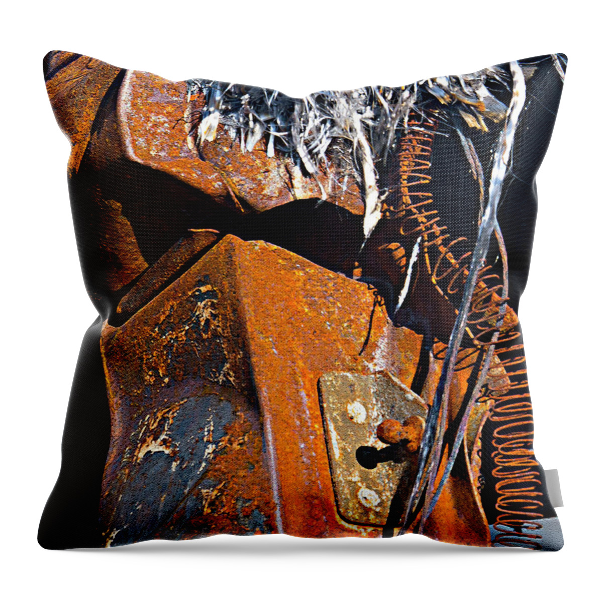 Rust Scapes #9 Throw Pillow featuring the photograph Rust Scapes #9 by Jessica Levant