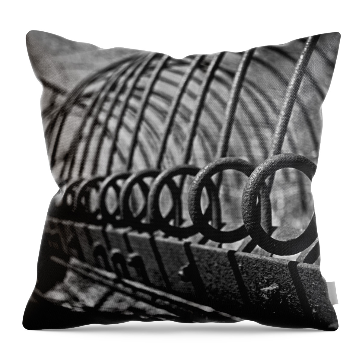 Up Close Throw Pillow featuring the photograph Rusty Old Hay Rake by Alana Ranney