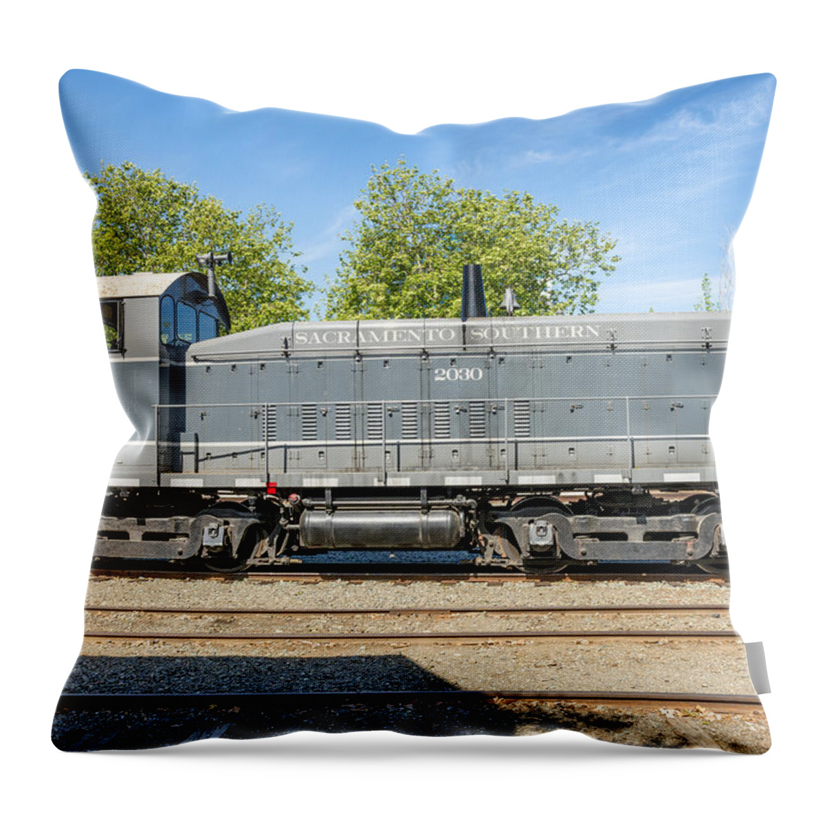 California Throw Pillow featuring the photograph Sacramento Southern 2030 by Jim Thompson