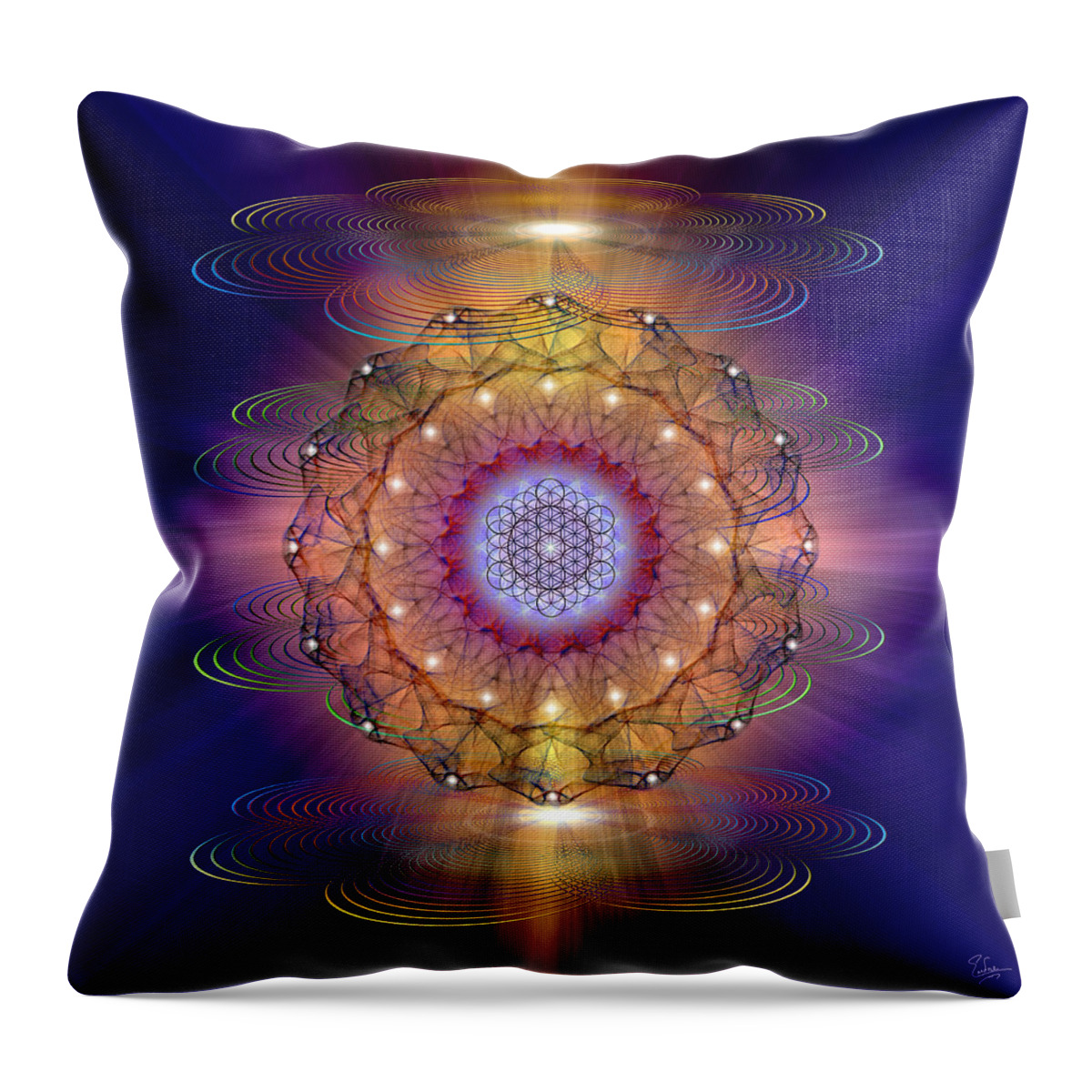 Endre Throw Pillow featuring the photograph Sacred Geometry 416 by Endre Balogh