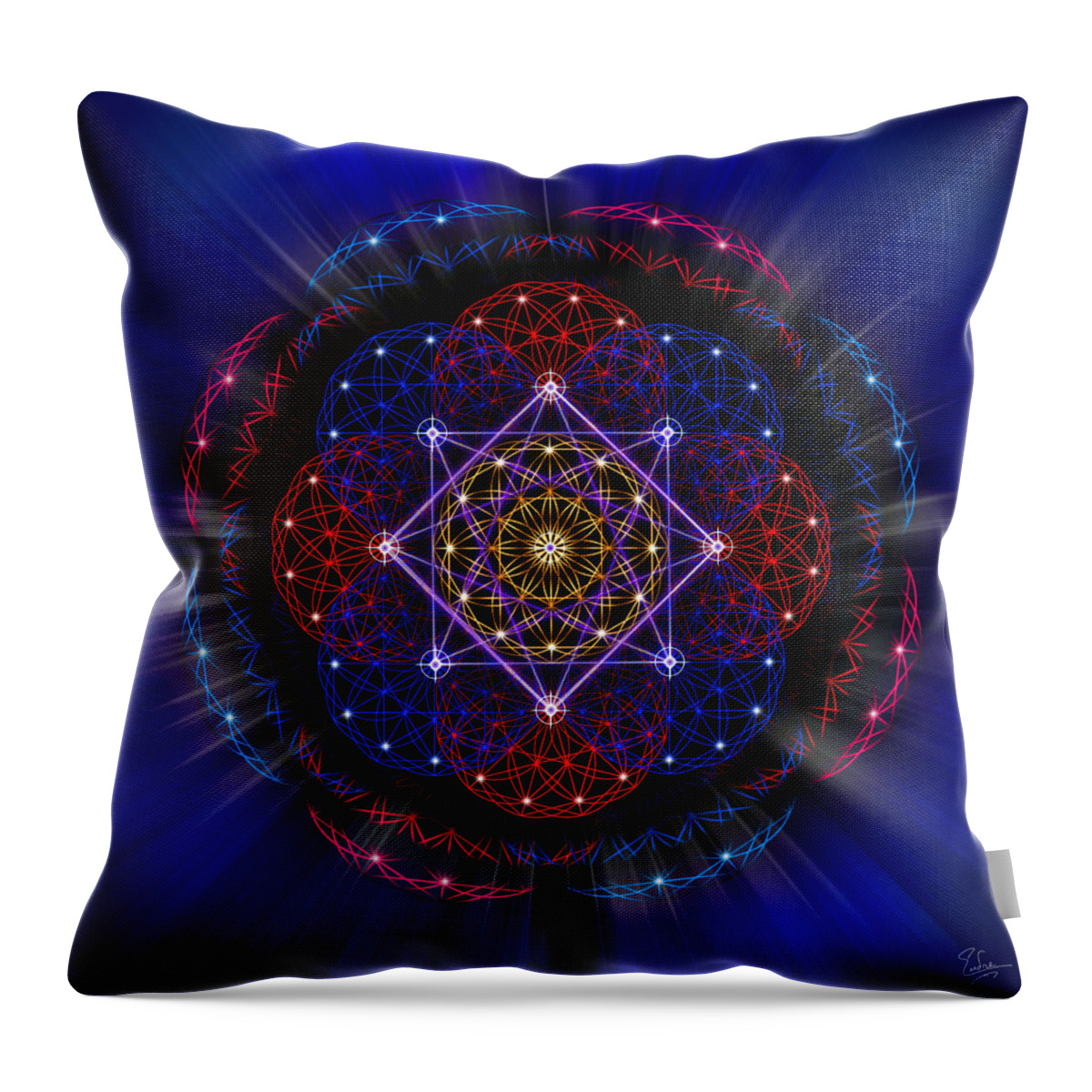 Endre Throw Pillow featuring the photograph Sacred Geometry 419 by Endre Balogh