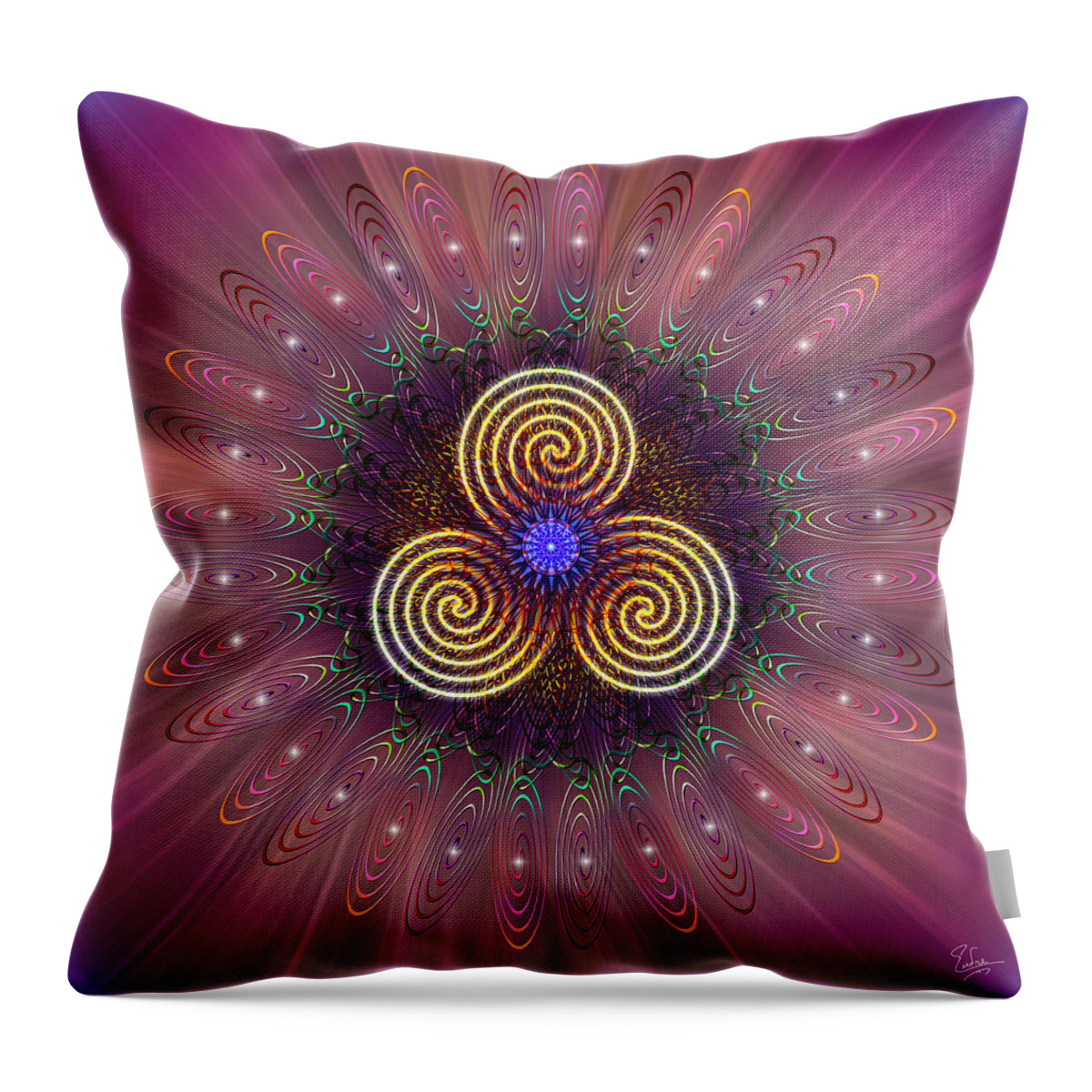 Endre Throw Pillow featuring the photograph Sacred Geometry 423 by Endre Balogh