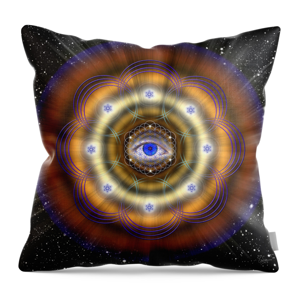 Endre Throw Pillow featuring the photograph Sacred Geometry 427 by Endre Balogh