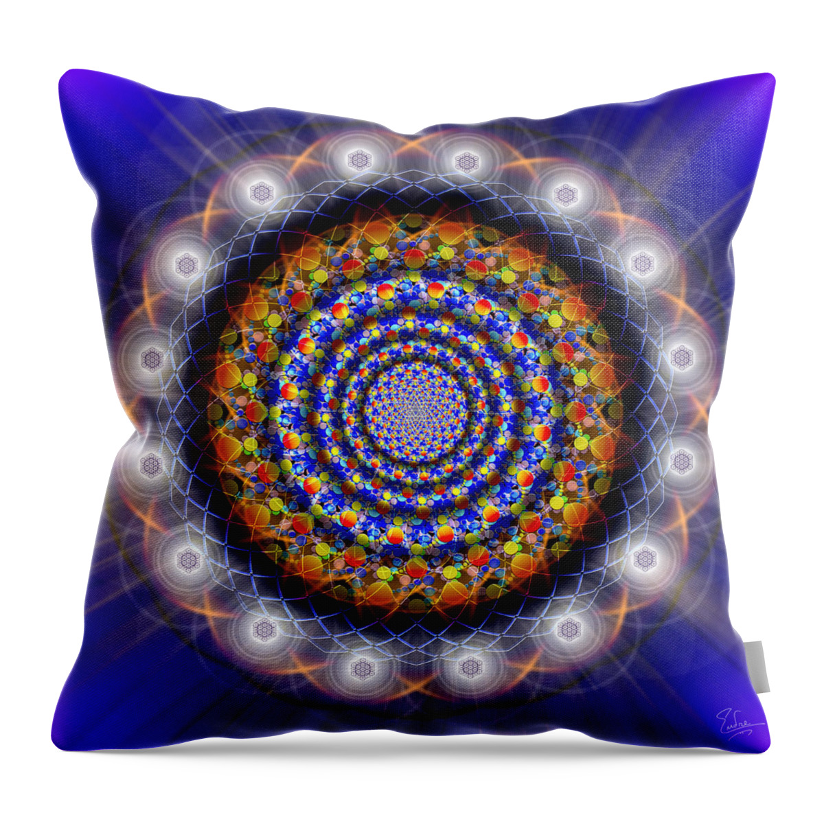 Endre Throw Pillow featuring the photograph Sacred Geometry 436 by Endre Balogh