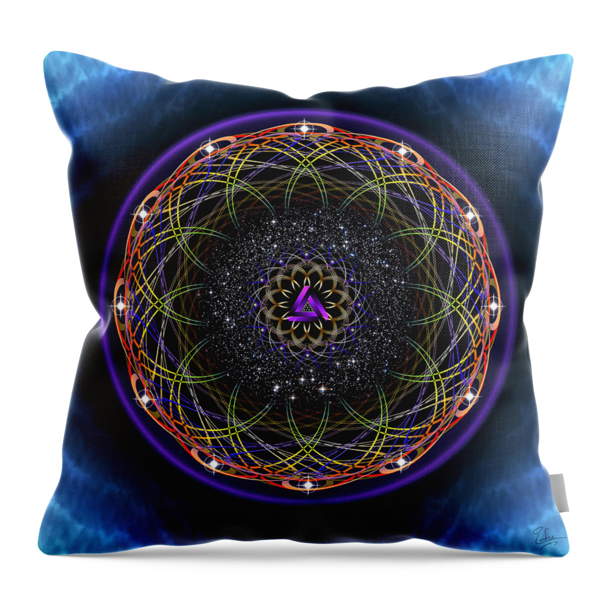 Endre Throw Pillow featuring the photograph Sacred Geometry 437 by Endre Balogh