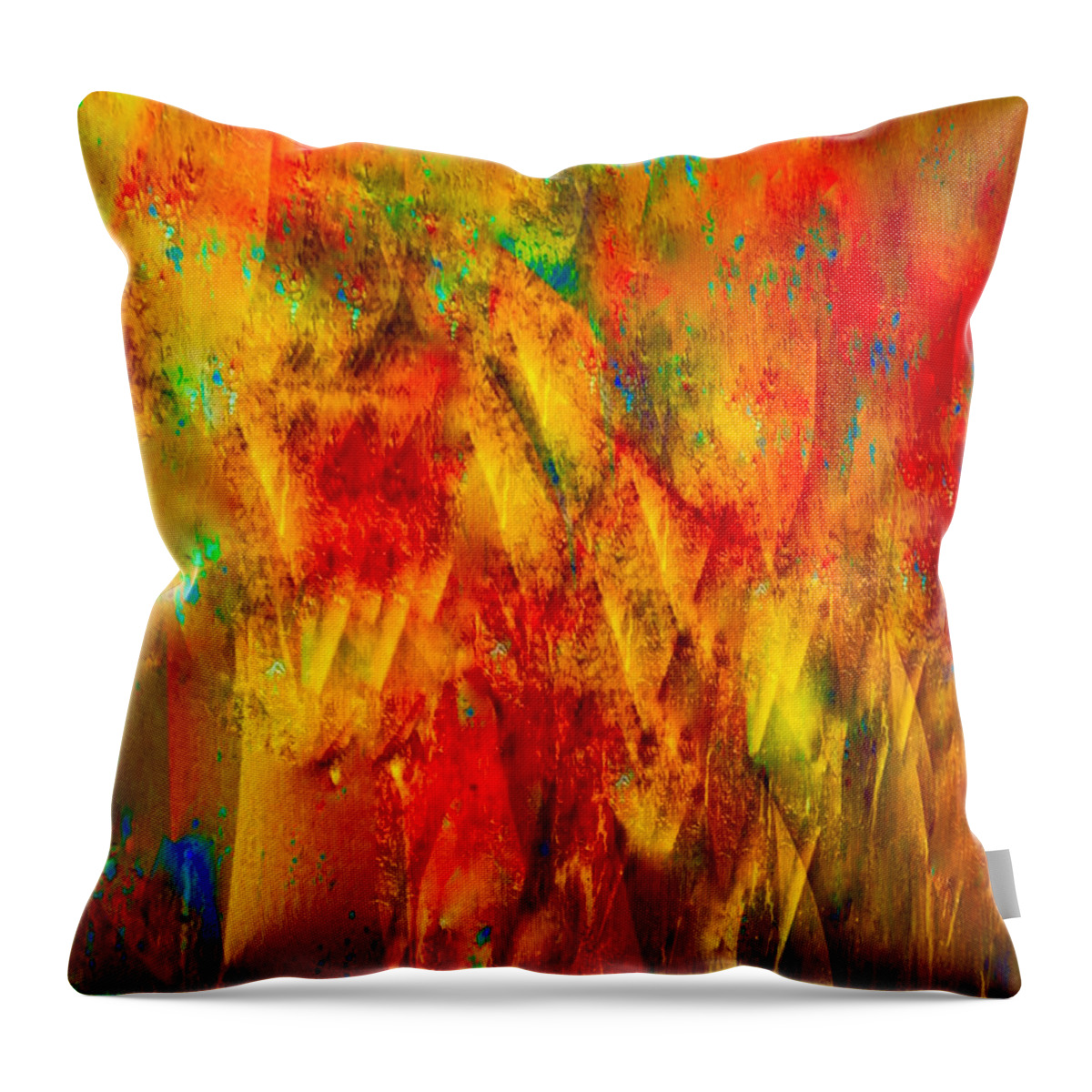 Painting-abstract Throw Pillow featuring the mixed media Safari by Catalina Walker