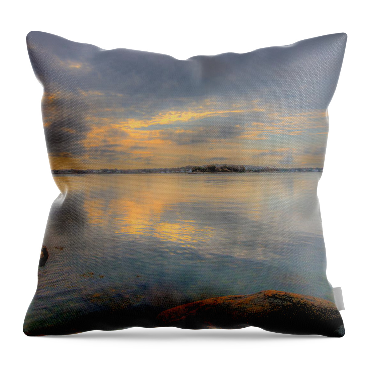  Throw Pillow featuring the photograph Safe Harbor 1 by David Henningsen