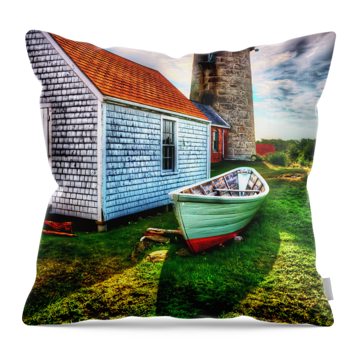 Rescue Boat Throw Pillow featuring the photograph Safety in Numbers by Jeff Cooper