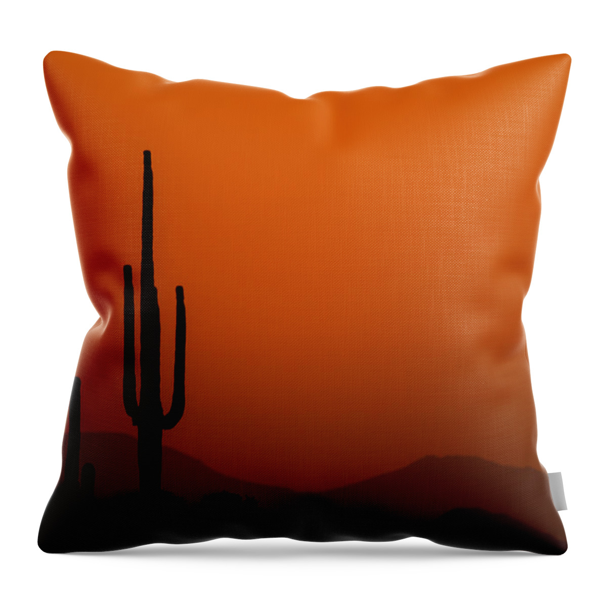Nature Throw Pillow featuring the photograph Saguaro Sunset by Jeff Phillippi