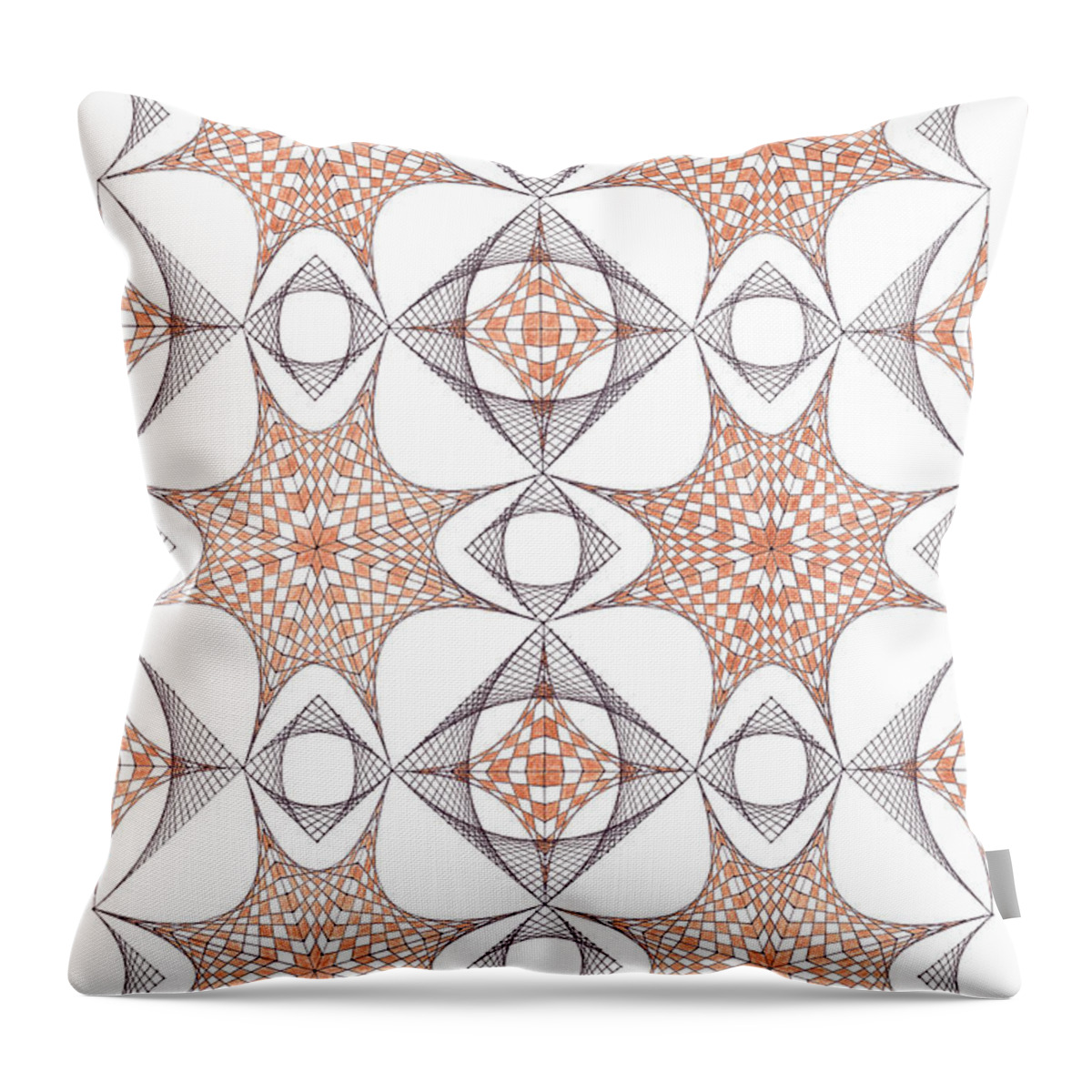 Geometry Throw Pillow featuring the drawing Sahara by Bev Donohoe