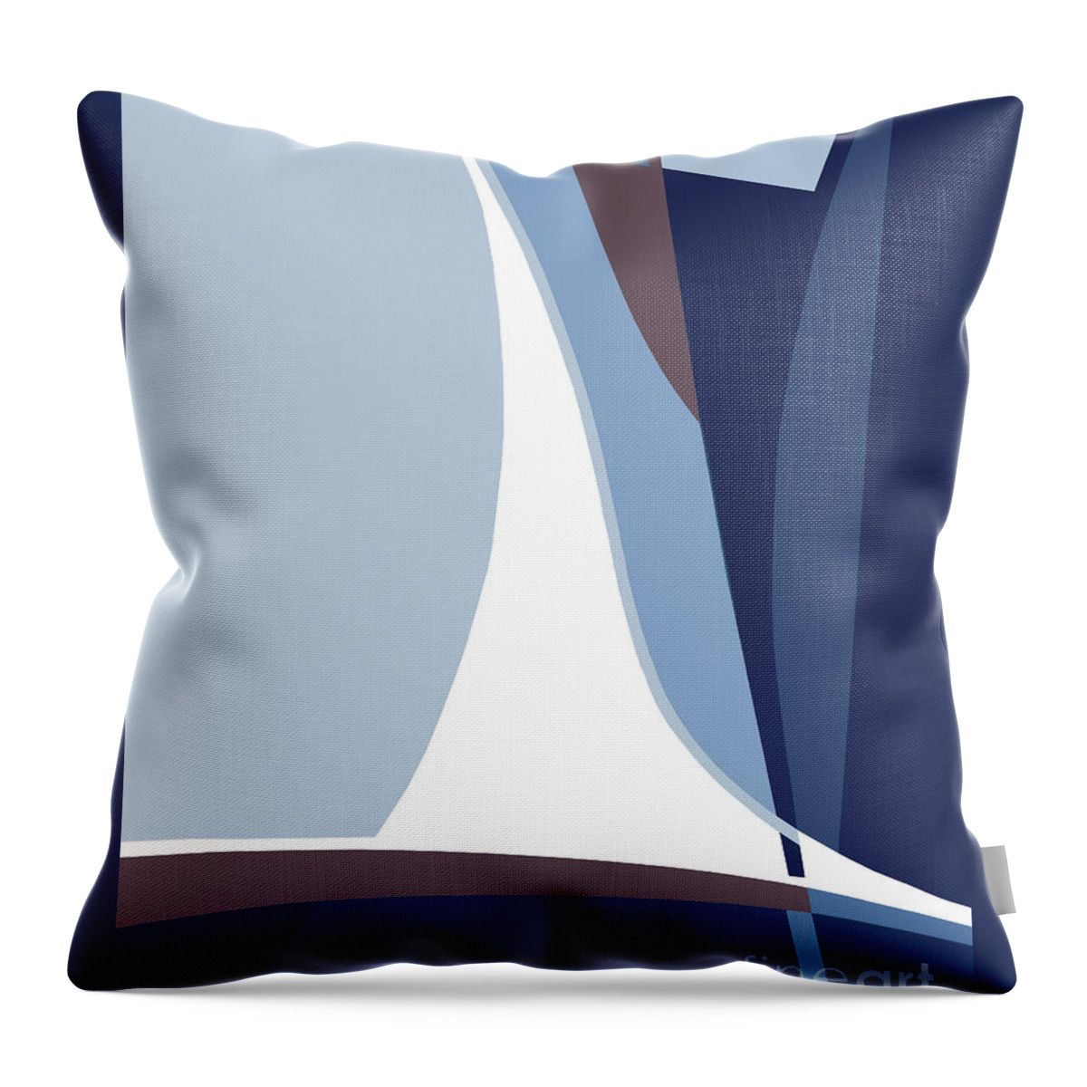 Abstract Throw Pillow featuring the painting Sail by Jacqueline Shuler