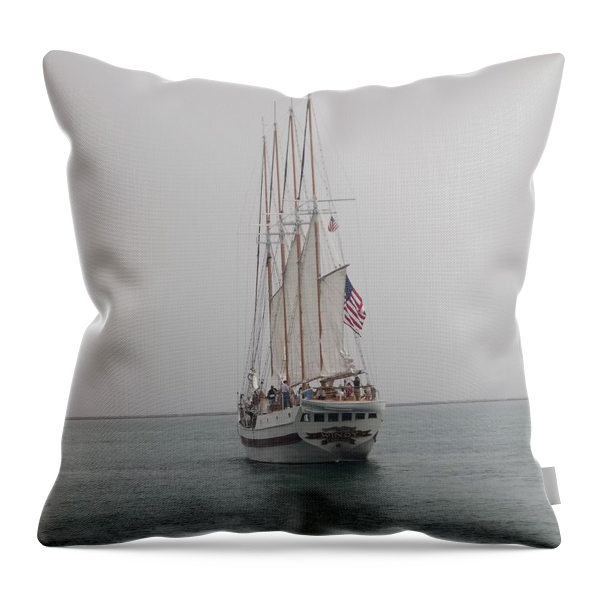 Chicago Throw Pillow featuring the photograph Sailboat by Jennifer Blakeney