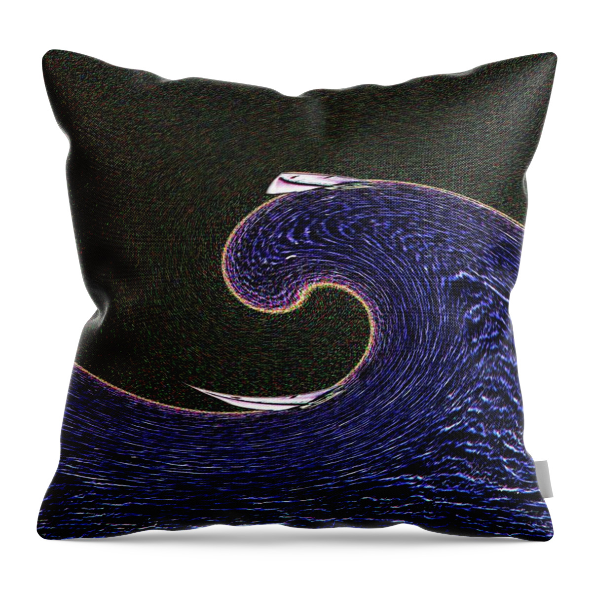 Sail Throw Pillow featuring the digital art Sailin The Wave by Tim Allen