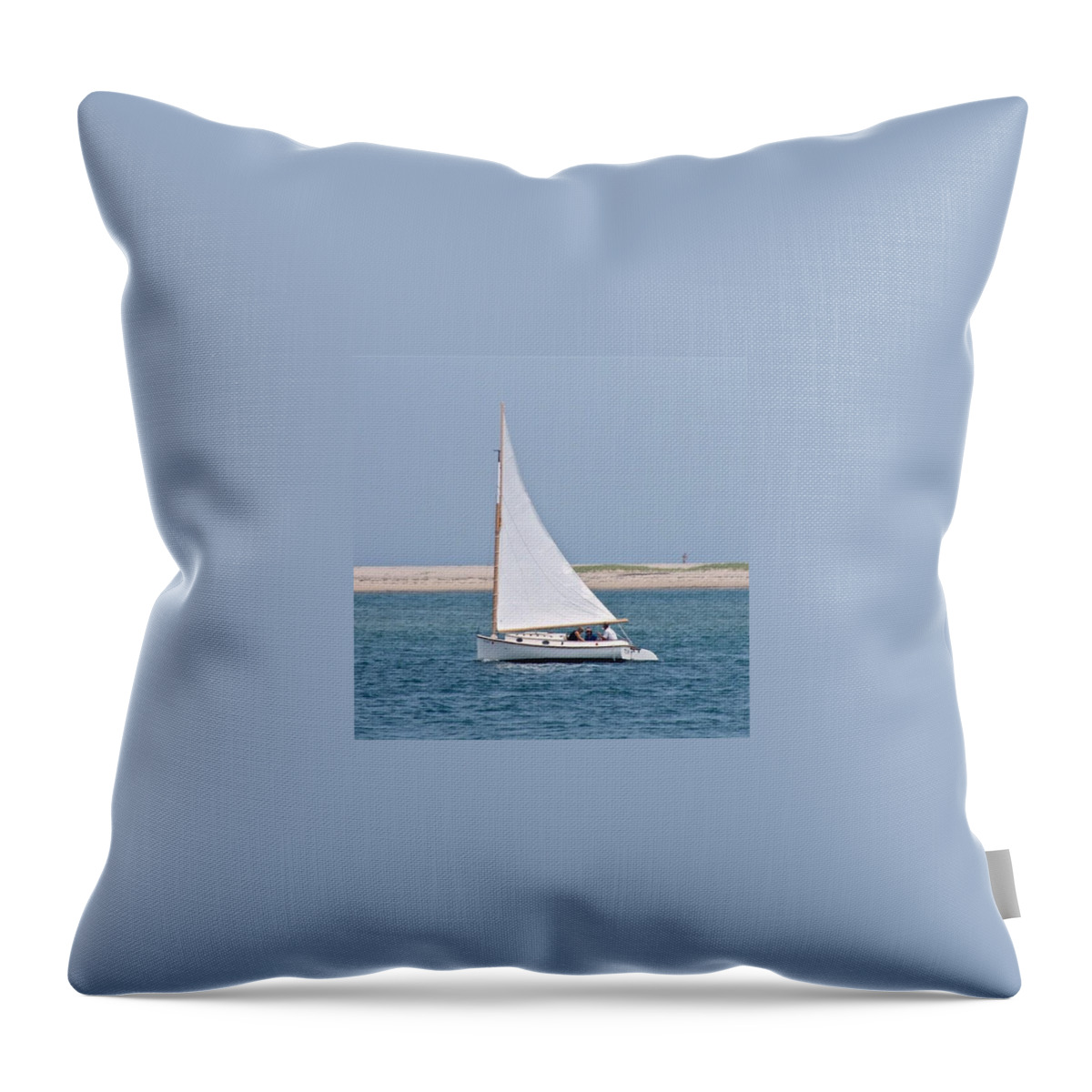 Sailboat Throw Pillow featuring the photograph Sailing by Justin Connor