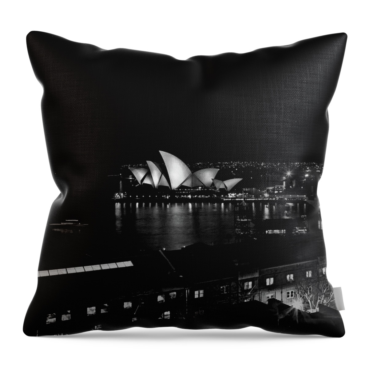 Sparkling Throw Pillow featuring the photograph Sails In The Night by Az Jackson