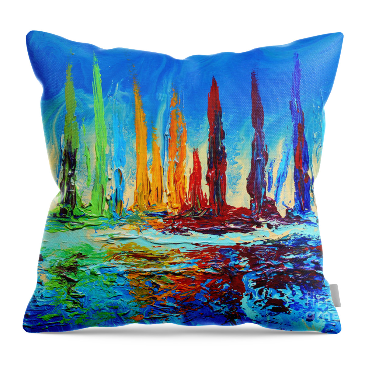 Sail Throw Pillow featuring the painting Sails of Paradise by Jerome Wilson