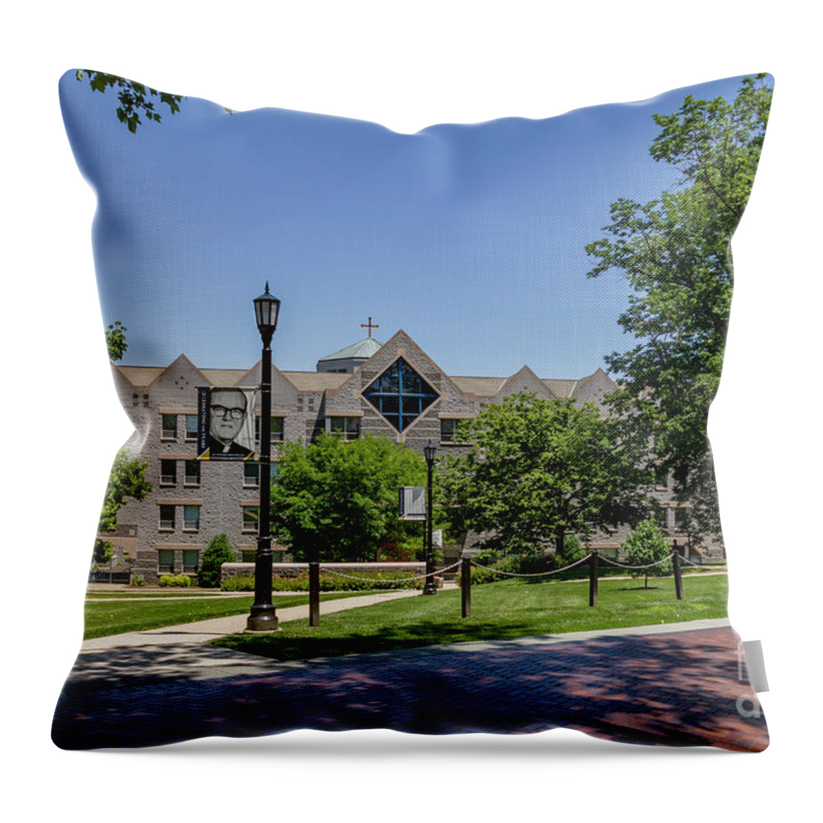 Vu Throw Pillow featuring the photograph Saint Augustine Center for the Liberal Arts by William Norton