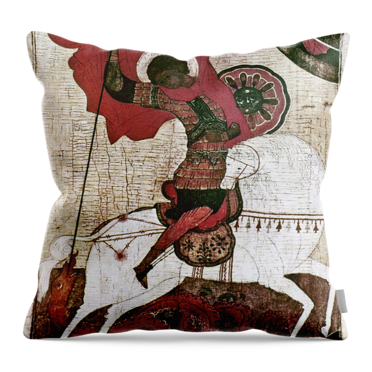 15th Century Throw Pillow featuring the photograph Saint George by Granger