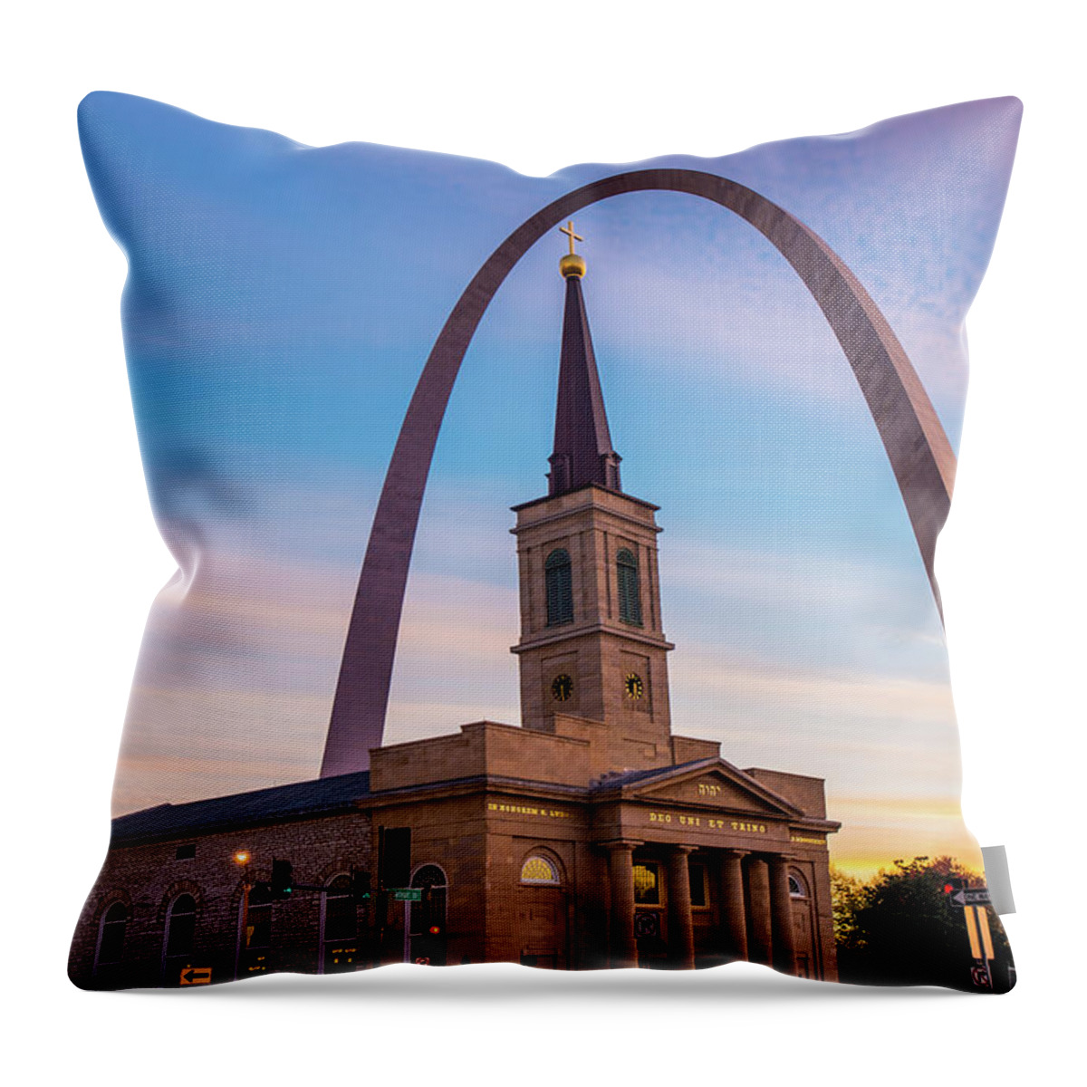 St Louis Downtown Throw Pillow featuring the photograph Saint Louis Icons - Downtown Saint Louis Missouri by Gregory Ballos