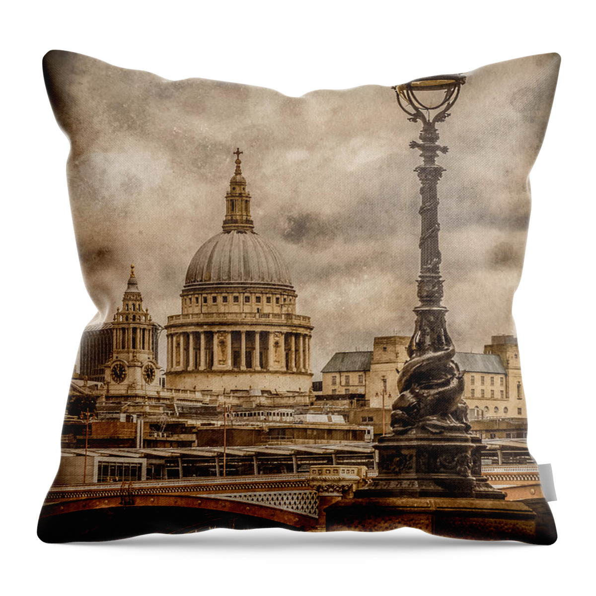 England Throw Pillow featuring the photograph London, England - Saint Paul's by Mark Forte