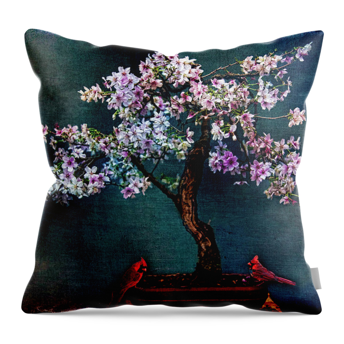 Cherry Throw Pillow featuring the photograph Sakura Bonsai by Chris Lord