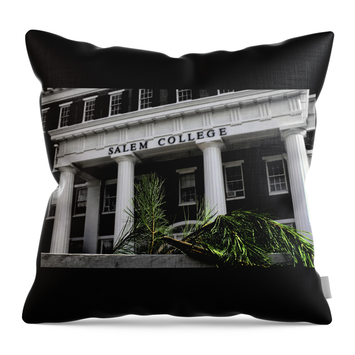 Salem College Throw Pillow featuring the photograph Salem College by Jessica Brawley