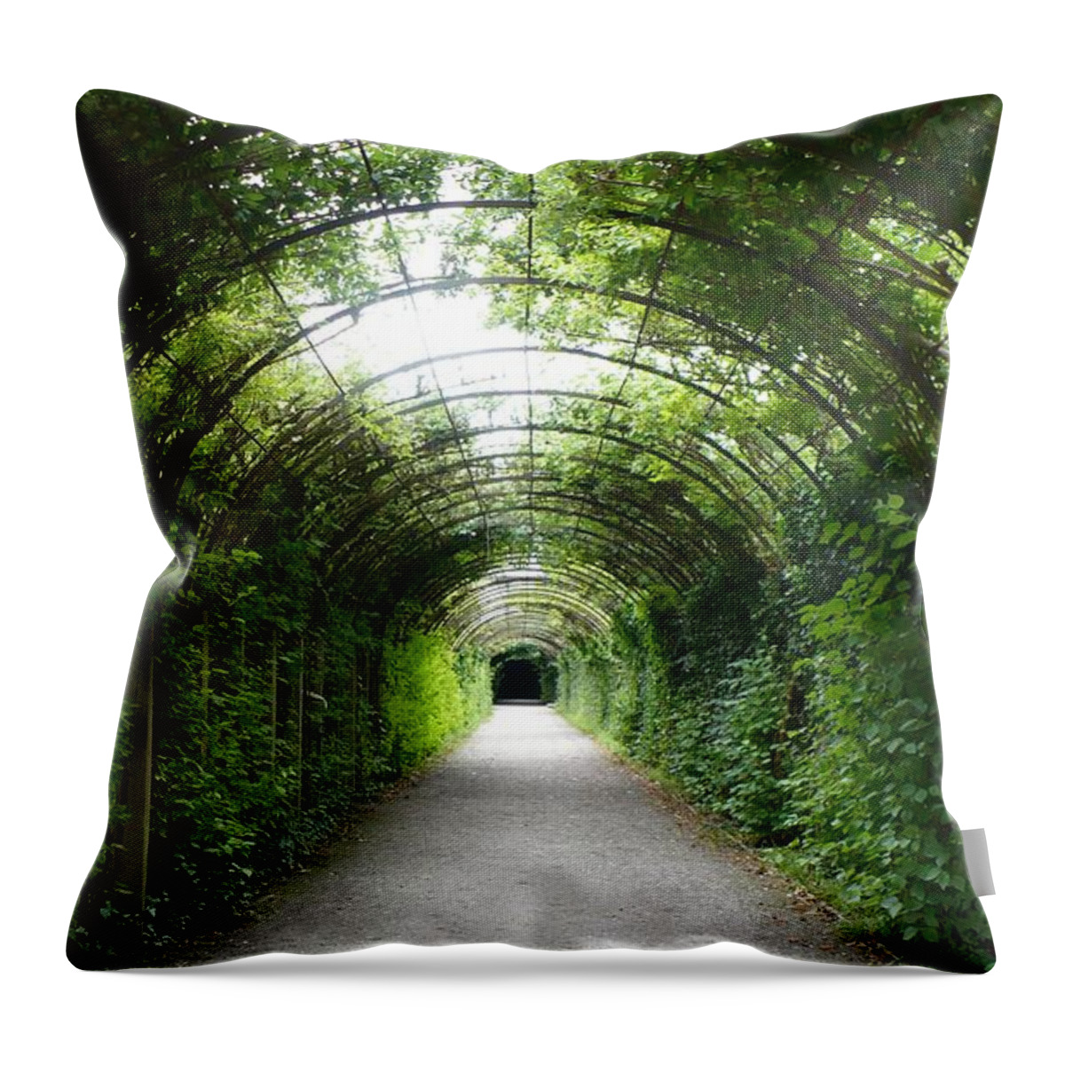 Europe Throw Pillow featuring the photograph Salzburg Garden Arbor by Carol Groenen