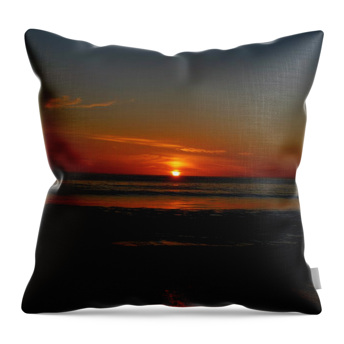 Beach Throw Pillow featuring the photograph San Clemente Beach Sunset by Matt Quest