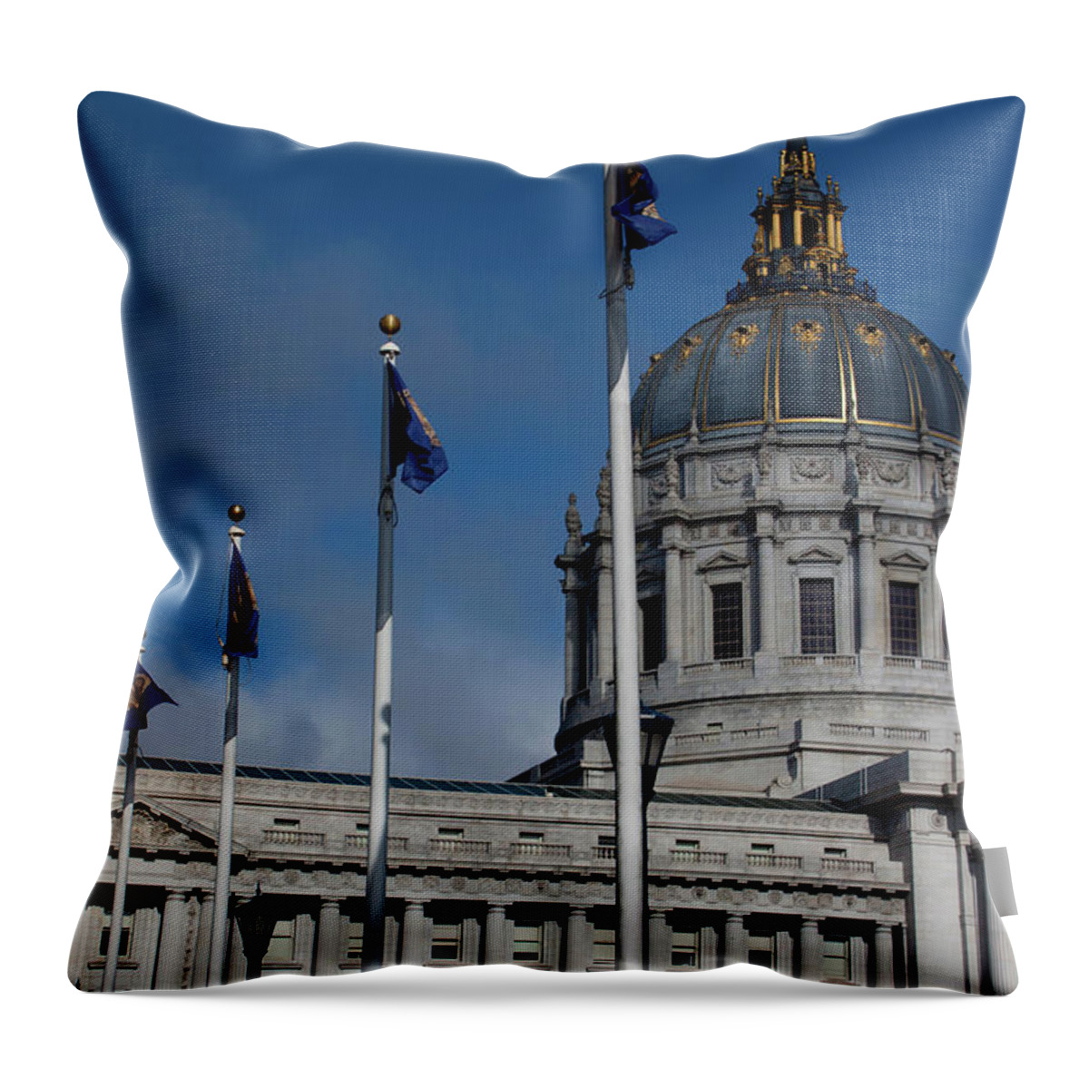 City Hall Throw Pillow featuring the photograph San Francisco City Hall by Ivete Basso Photography