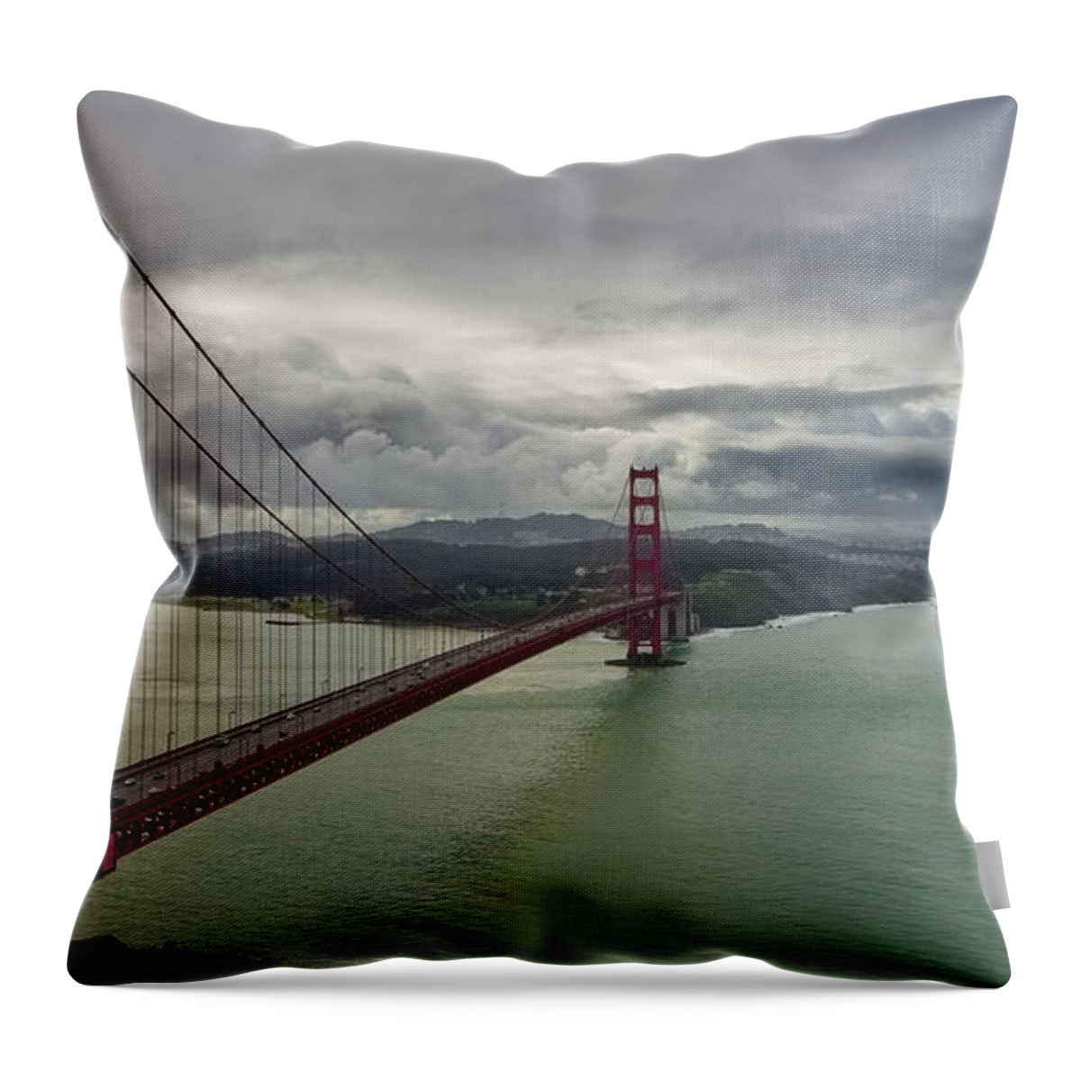 San Francisco Throw Pillow featuring the photograph San Francisco Golden Gate Bridge by Grant Groberg