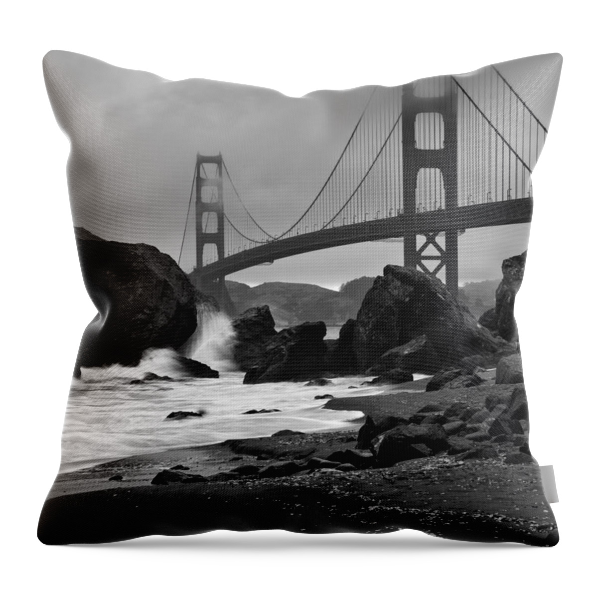Golden Gate Throw Pillow featuring the photograph San Francisco Summer by Paul Riedinger