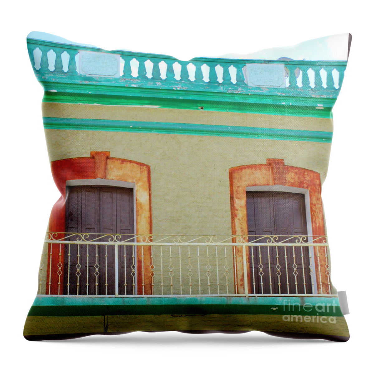 San Jose Del Cabo Throw Pillow featuring the photograph San Jose Del Cabo Doors 11 by Randall Weidner