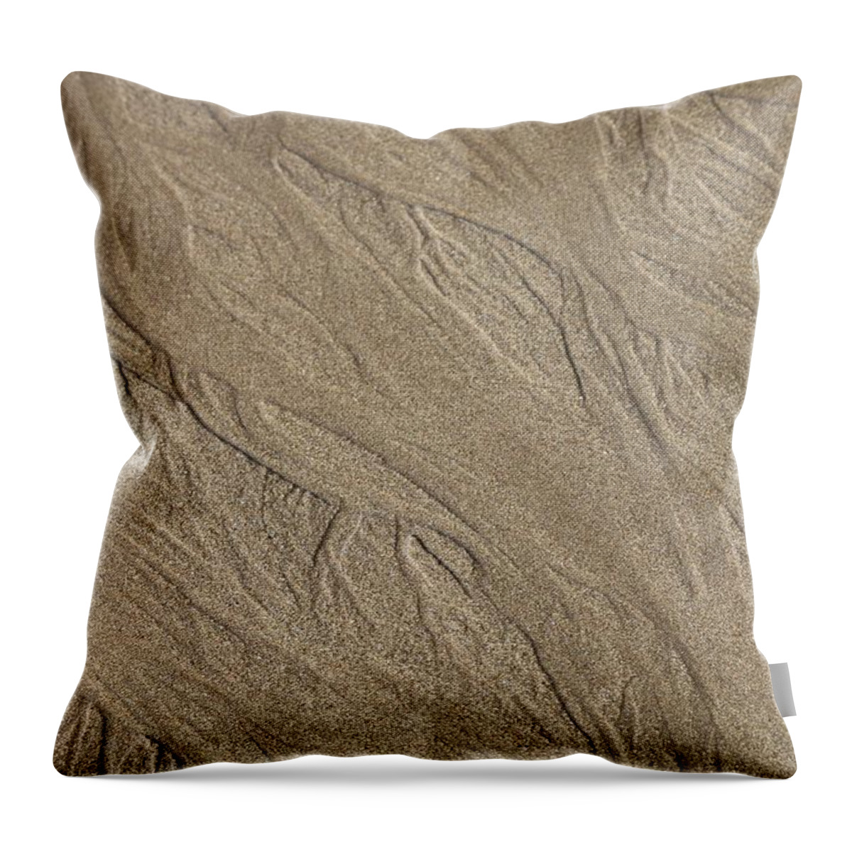 Sand Pattern Throw Pillow featuring the photograph Sand Patterns by Living Color Photography Lorraine Lynch