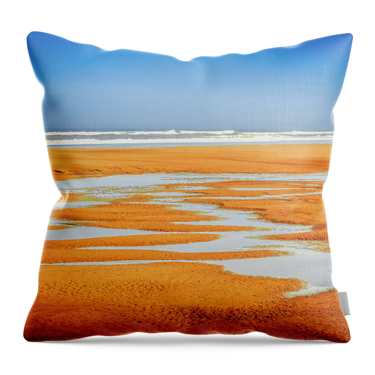 Sand Patterns Throw Pillow featuring the photograph Sand Patterns No.2 by Bonnie Bruno