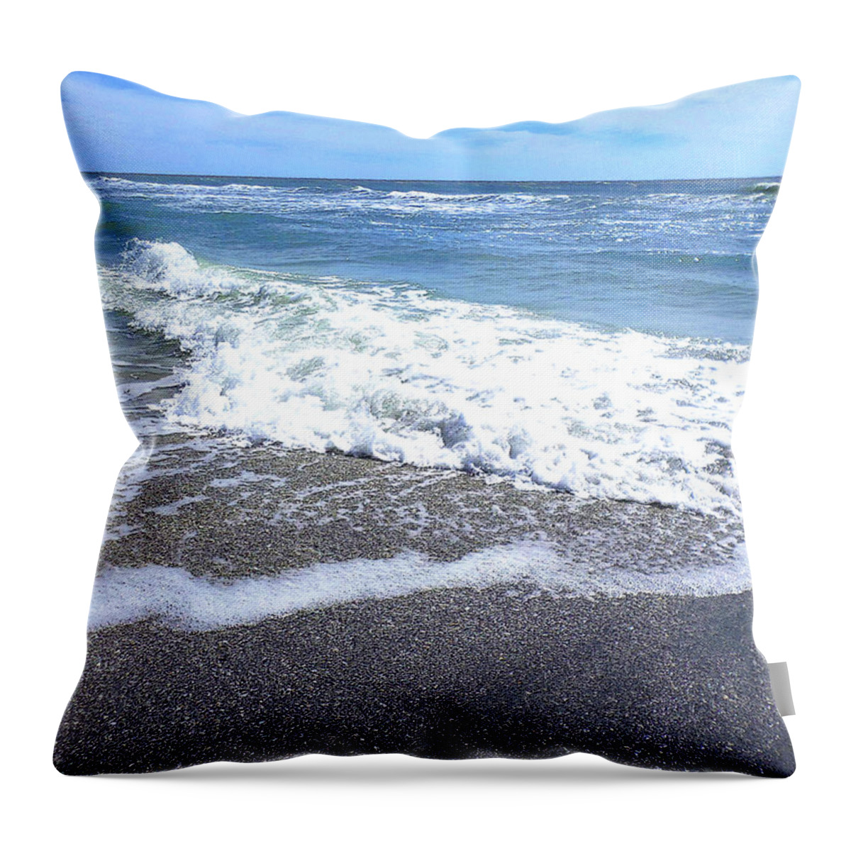 Sand Throw Pillow featuring the photograph Sand, Sea, Sun No. 1 by Ginny Schmidt