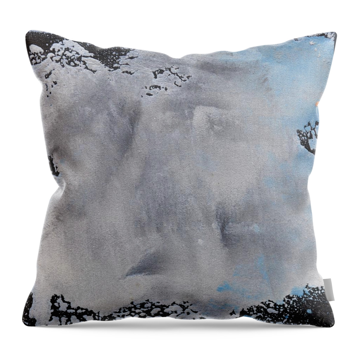 Abstract Throw Pillow featuring the painting Sand Tile 214141 by Eduard Meinema