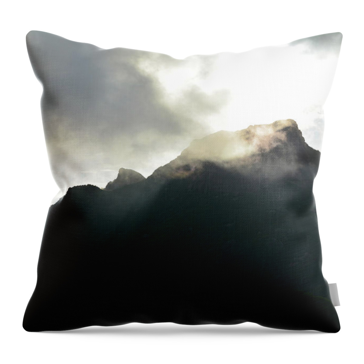 California Throw Pillow featuring the photograph Sandstone Peak Ray of Light by Kyle Hanson