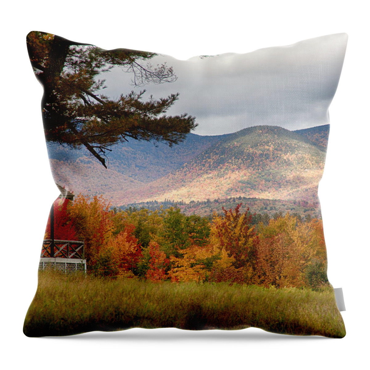 Chocorua New Hampshire Throw Pillow featuring the photograph Sandwich mountain range by Jeff Folger