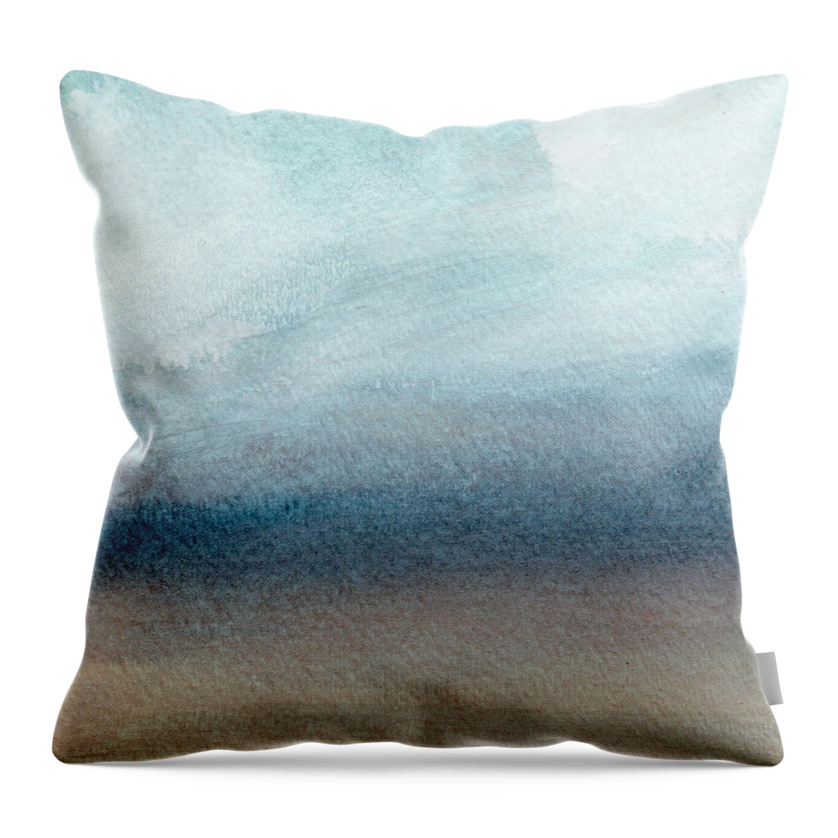 Beach Throw Pillow featuring the painting Sandy Shore- Art by Linda Woods by Linda Woods