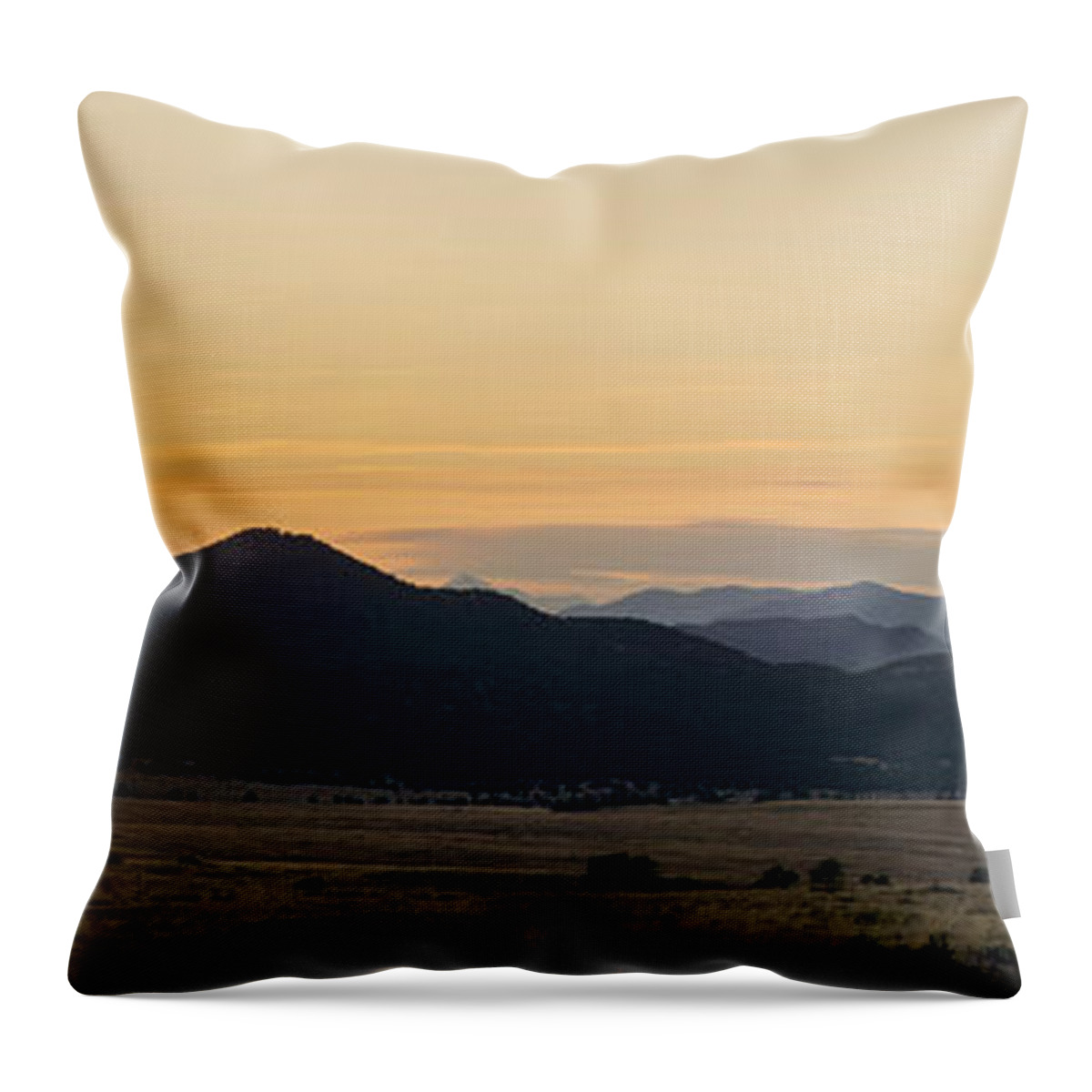 Sangre Throw Pillow featuring the photograph Sangre de Cristo Sunset 2 by Aaron Spong