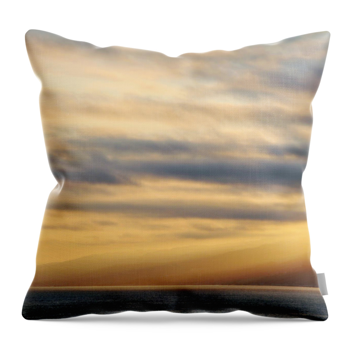 Santa Monica Throw Pillow featuring the photograph Santa Monica Golden Hour Sunburst by Kyle Hanson