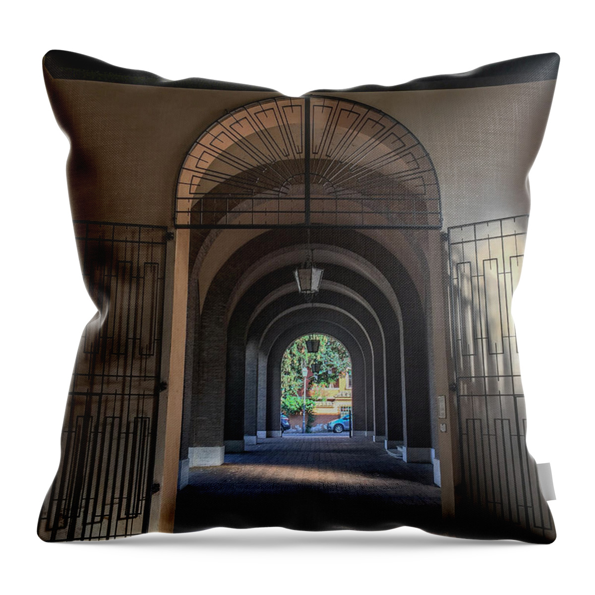 Aventine Hill Throw Pillow featuring the photograph Santa Sabina by Joseph Yarbrough