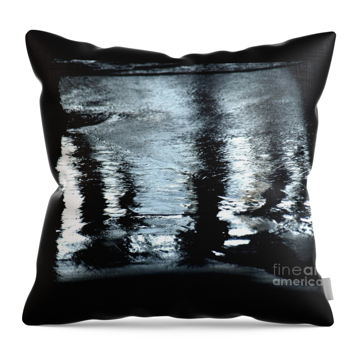 Water Reflection Throw Pillow featuring the photograph SantaMonicareflection by Mary Kobet