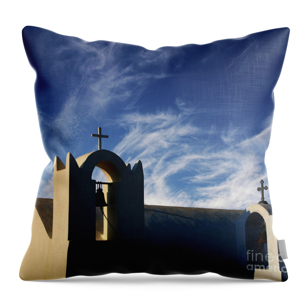 Greece Throw Pillow featuring the photograph Santorini Greece Architectual Line 3 by Bob Christopher