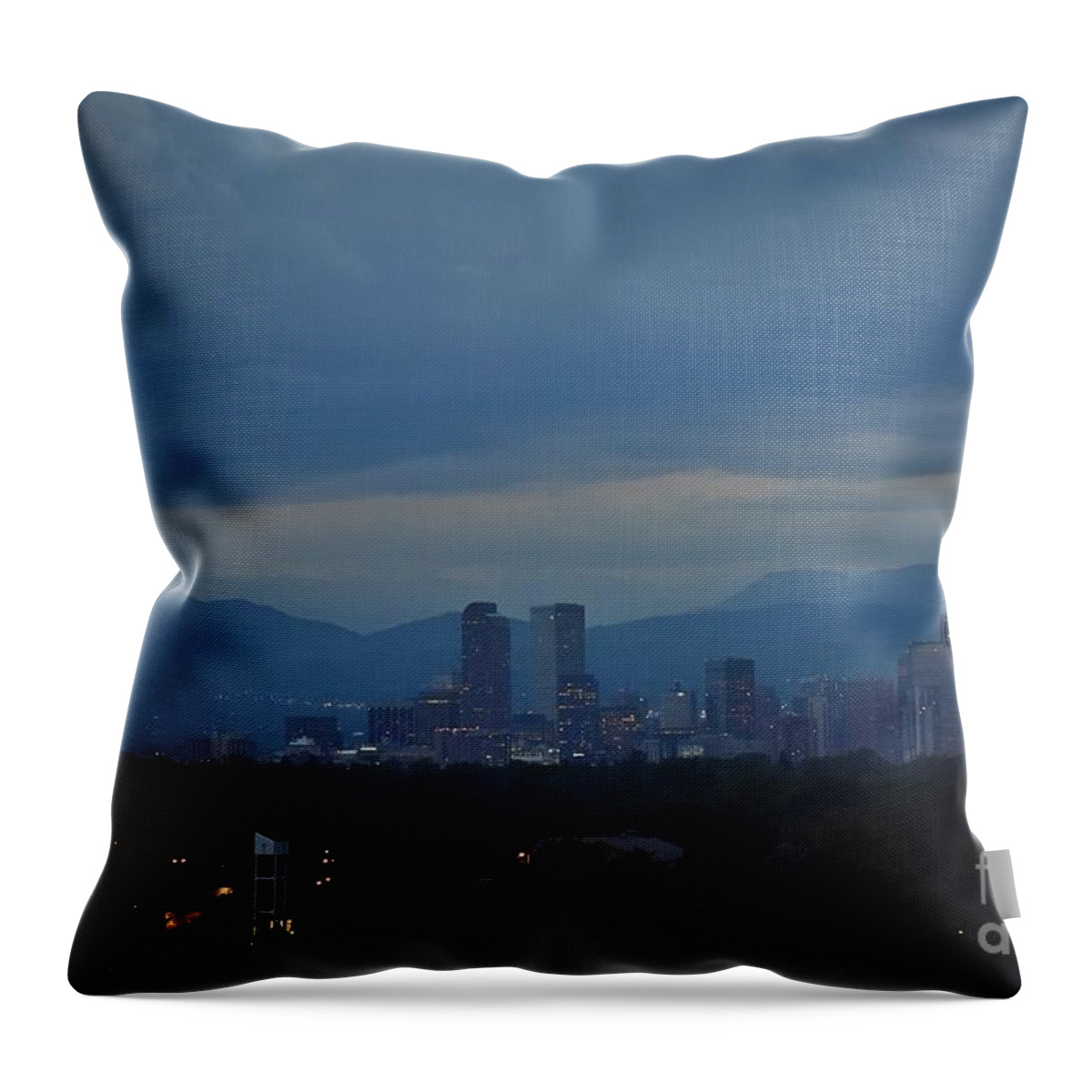 Denver Colorado Throw Pillow featuring the photograph Sapphire Skies by Tracy Rice Frame Of Mind