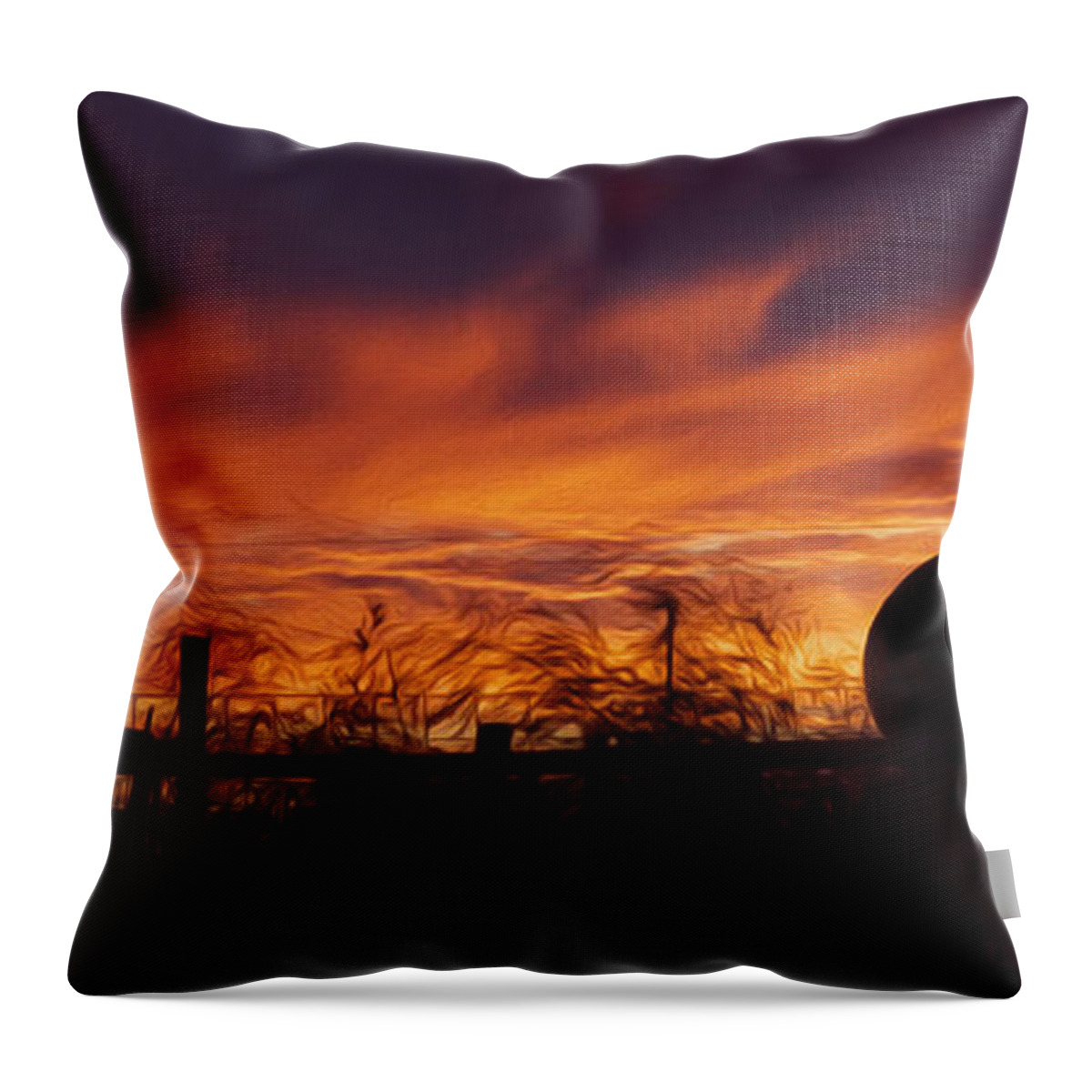 Sunset Throw Pillow featuring the photograph Saskatchewan by Ellery Russell