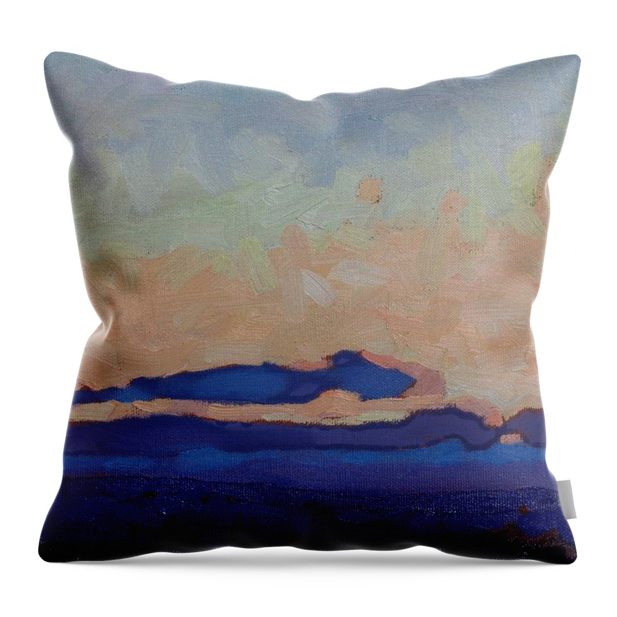 789 Throw Pillow featuring the painting Saturday Stratocumulus Sunset by Phil Chadwick